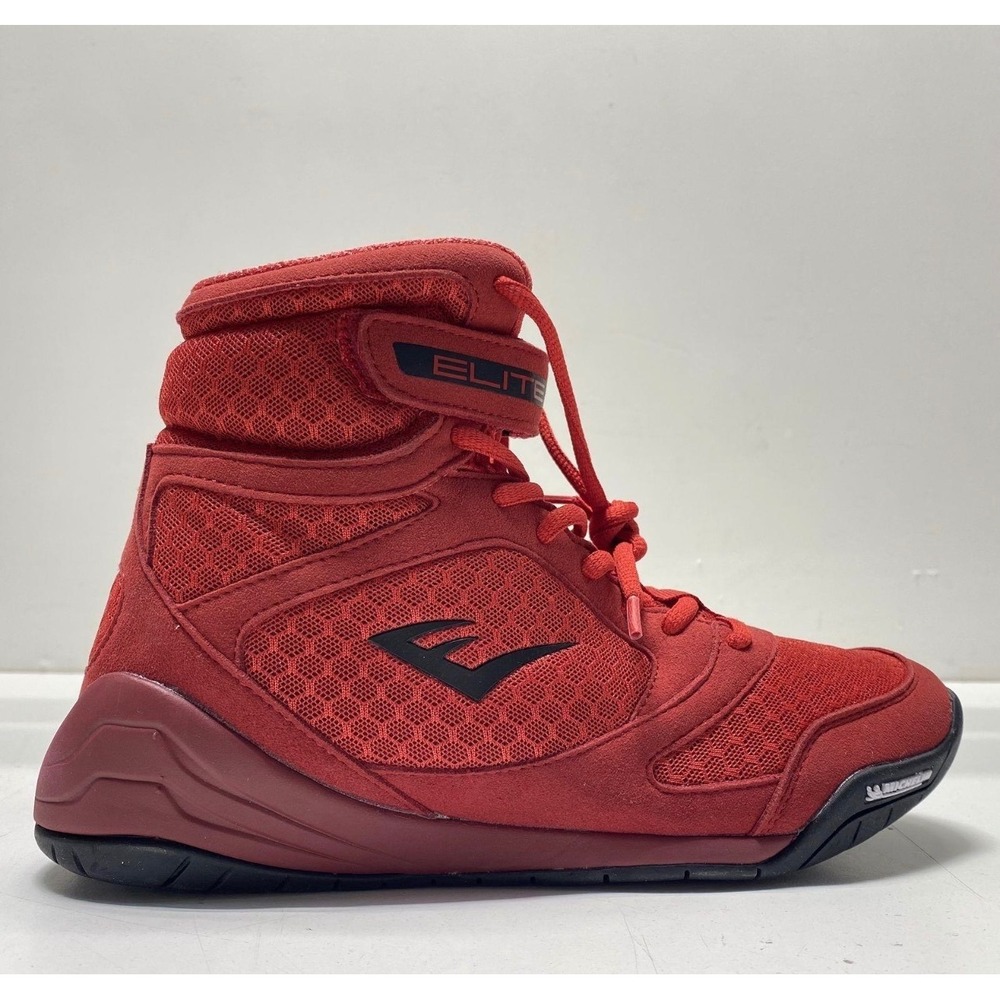 Everlast Elite High Top Boxing Shoes Red Michelin Outsole Men 6 P00003258